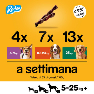 Rodeo Duos Gusto Manzo e Formaggio per Cani per Cani 7 Stick Pedigree