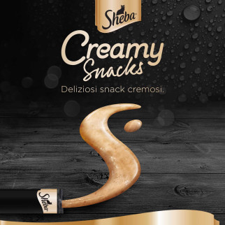 Sheba Creamy Snacks con Manzo per Gatti 4x