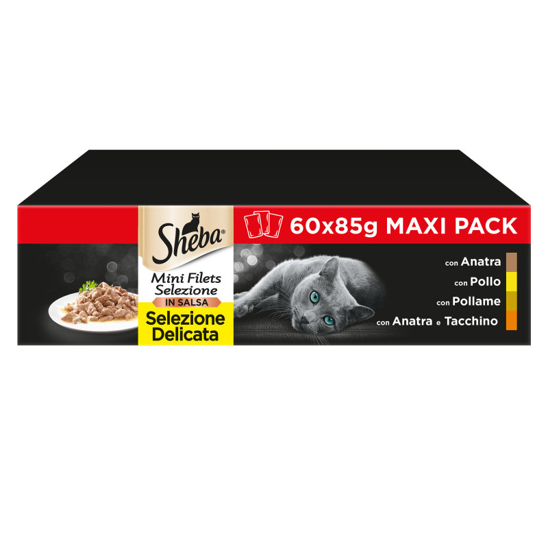 Sheba Mini Filets Selezione Delicata in Salsa per Gatti 60x 85g