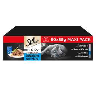 Sheba Delicatezze in Gelatina Selezione del Mare per Gatti 60x 85g