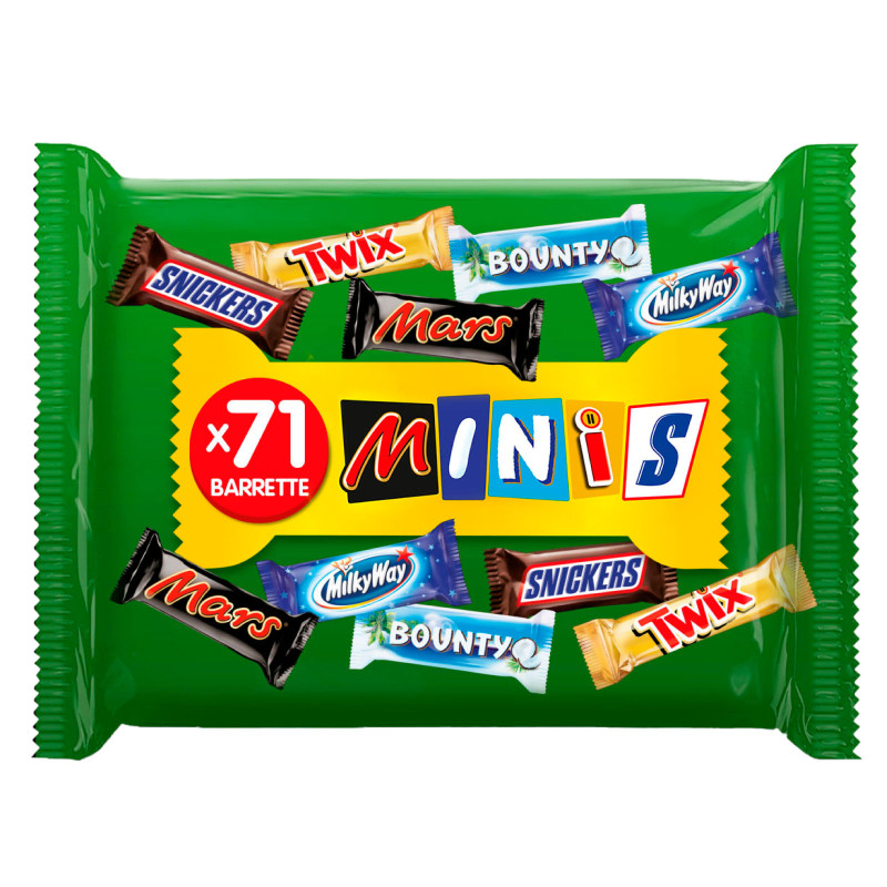 Snack Misti Mars Snickers Twix Bounty MilkyWay 1,4Kg Minis Mixed