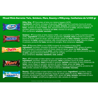 Snack Misti Mars Snickers Twix Bounty MilkyWay 1,4Kg Minis Mixed