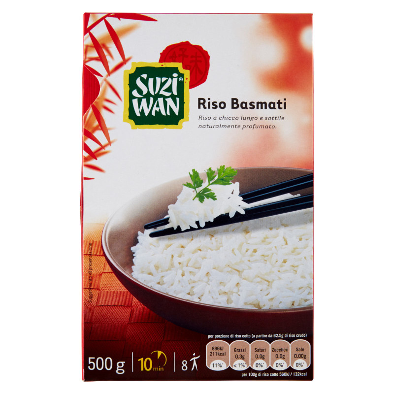 Suzi Wan Riso Basmati a Chicco Lungo e Sottile 500g