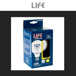 Lampadina LED E27 11W Globo G95 Filament in Vetro Milky Life