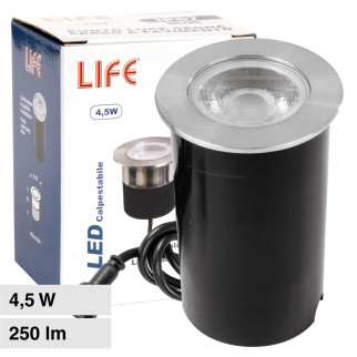 Punto Luce LED COB 4,5W Segnapasso da Interramento IP67 IK06 Life