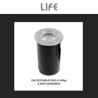 Punto Luce LED COB 4,5W Segnapasso da Interramento IP67 IK06 Life