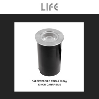 Punto Luce LED COB 4,5W Segnapasso da Interramento IP67 IK06 Life