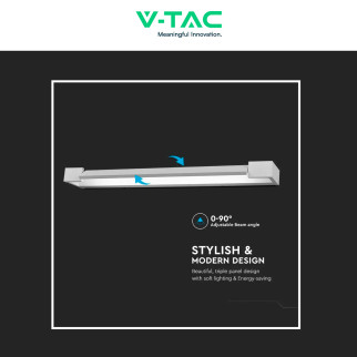 VT-819 Lampada LED da Muro 16W SMD IP44 Ruotabile Bianco V-Tac