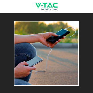 VT-10005 Power Bank 10000mAh Ricarica Rapida PD Nero V-Tac