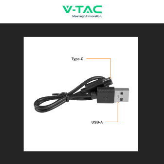 VT-10005 Power Bank 10000mAh Ricarica Rapida PD Nero V-Tac