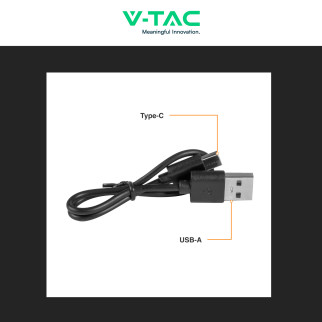 VT-10005 Power Bank 10000mAh Ricarica Rapida PD Nero V-Tac