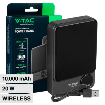VT-100011 Power Bank 10000mAh Ricarica Rapida PD V-Tac