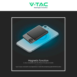 VT-100011 Power Bank 10000mAh Ricarica Rapida PD V-Tac
