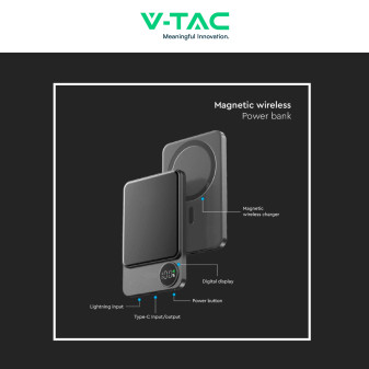 Power Bank 5000mAh Ricarica Rapida PD VT-50005 V-Tac