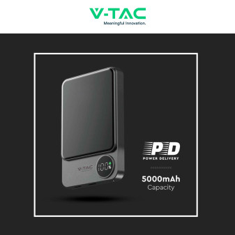 Power Bank 5000mAh Ricarica Rapida PD VT-50005 V-Tac