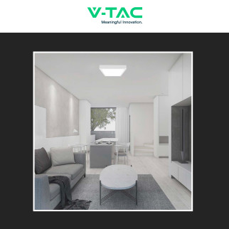 VT-8630 Plafoniera LED Quadrata 30W SMD IP44 Bianca V-Tac