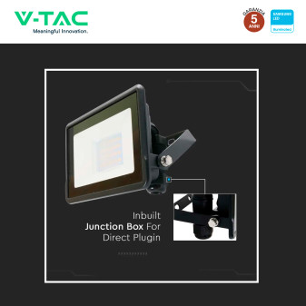 VT-128 Faro LED 20W SMD IP65 Chip Samsung Colore Nero V-Tac