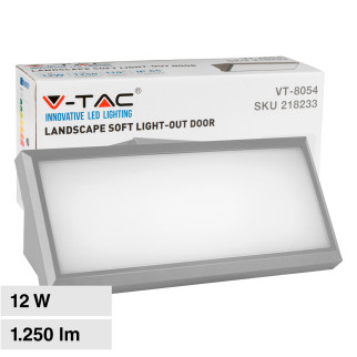 VT-8054 Lampada LED da Muro 12W SMD IP65 Colore Grigio V-Tac