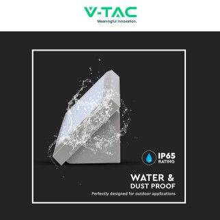 VT-8054 Lampada LED da Muro 12W SMD IP65 Colore Grigio V-Tac