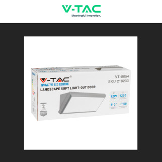 VT-8054 Lampada LED da Muro 12W SMD IP65 Colore Grigio V-Tac