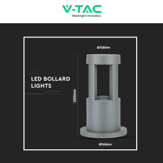 VT-830 Lampada LED Giardino 10W COB CREE Grigia IP65 V-Tac