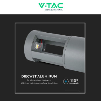 VT-830 Lampada LED Giardino 10W COB CREE Grigia IP65 V-Tac