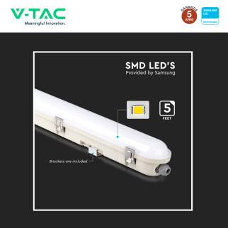 Tubo LED Plafoniera VT-150048 48W SMD Samsung IP65 V-Tac