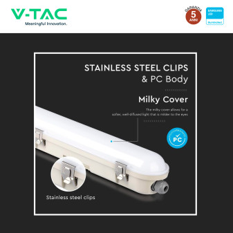 Tubo LED Plafoniera VT-150048 48W SMD Samsung IP65 V-Tac