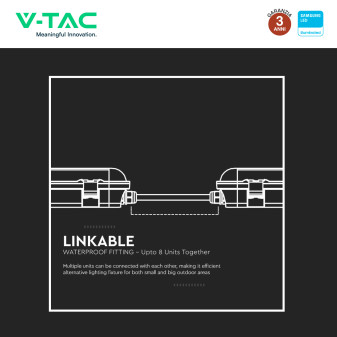 VT-150048 Tubo LED Plafoniera 48W SMD Samsung IP65 V-Tac