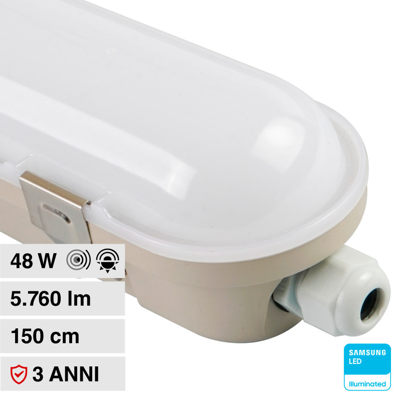 VT-150148S Tubo LED Plafoniera 48W Samsung SMD IP65 V-Tac