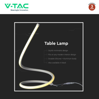 VT-7312 Lampada LED da Tavolo 20W Colore Bianco V-Tac