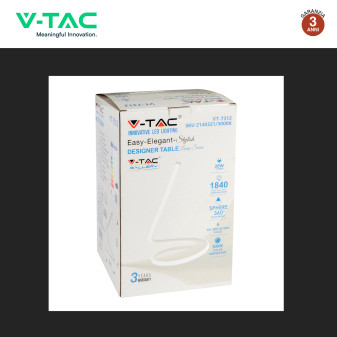 VT-7312 Lampada LED da Tavolo 20W Colore Bianco V-Tac