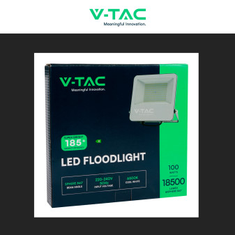 V-Tac VT-44105 Faro LED 100W Faretto SMD IP65 Nero