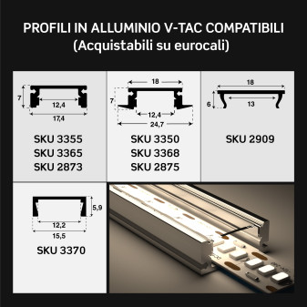 Medusaflex Andromeda Copertura Trasparente per Profilo in Alluminio