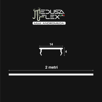 Medusaflex Andromeda Copertura Trasparente per Profilo in Alluminio