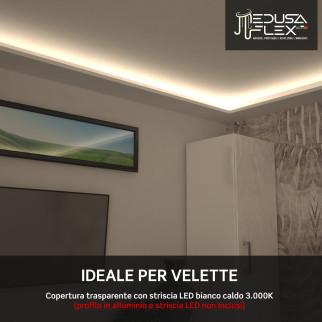 Medusaflex Andromeda Copertura Trasparente per Profilo in Alluminio
