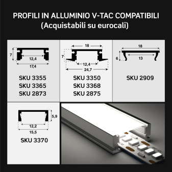 Medusaflex Andromeda Copertura Opaca per Profilo in Alluminio