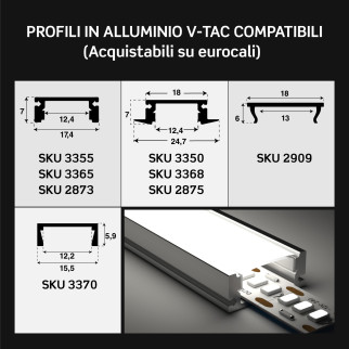 Medusaflex Andromeda Copertura Opaca per Profilo in Alluminio