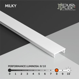 Medusaflex Andromeda Copertura Milky per Profilo in Alluminio