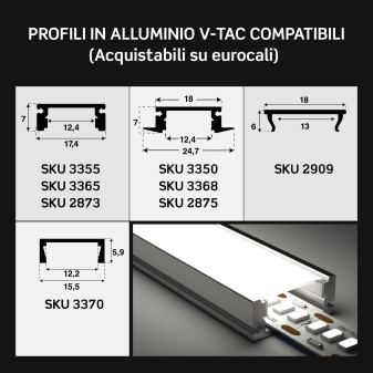 Medusaflex Andromeda Copertura Opaca per Profilo in Alluminio 80m
