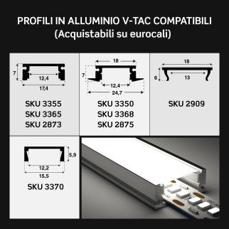 Medusaflex Andromeda Copertura Opaca per Profilo in Alluminio 80m