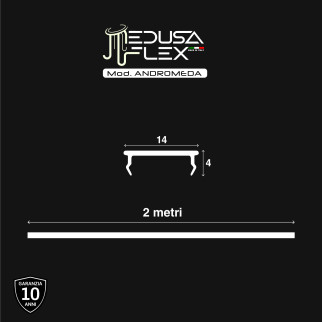 Medusaflex Andromeda Copertura Grigia per Profilo in Alluminio