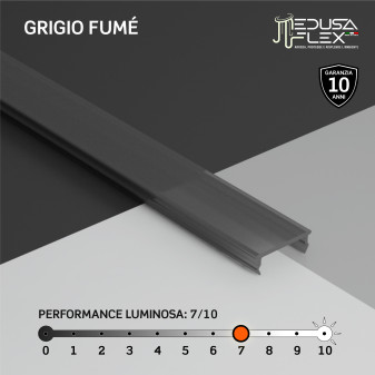 Medusaflex Andromeda Copertura Grigia per Profilo in Alluminio