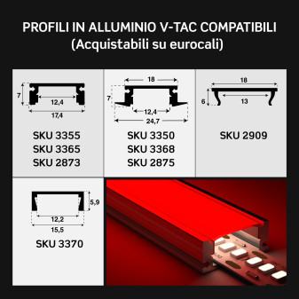 Medusaflex Andromeda Copertura Rossa per Profilo in Alluminio