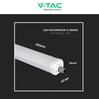 VT-6076 Tubo LED Plafoniera 18W SMD IP65 V-Tac