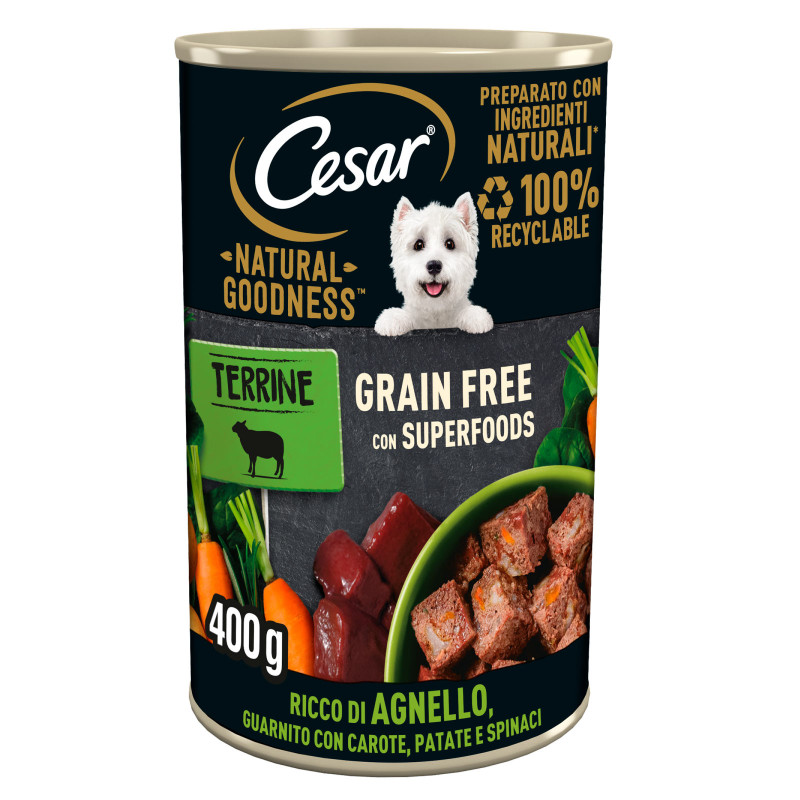 Cibo per Cani Agnello Carote Patate e Spinaci Cesar Natural Goodness