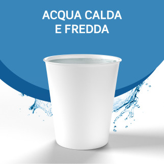 50 Bicchieri in Carta Biodegradabile Bianca da 166ml