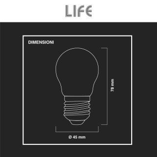 Lampadina LED E27 6,5W Minisfera G45 MiniGlobo Filament Life