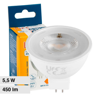 Lampadina LED GU5.3 (MR16) 5,5W Faretto SMD 12V Life