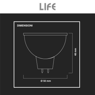Lampadina LED GU5.3 (MR16) 5,5W Faretto SMD 12V Life